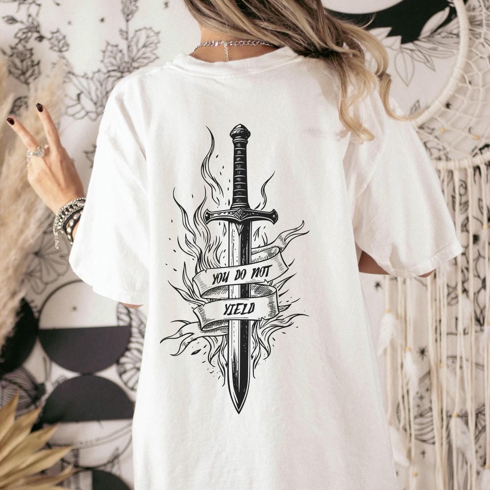 Vintage Fireheart Book Club 2 Sided Comfort TShirt Throne of Glass Print Short Sleeve Daily Unisex Tee Trendy Casual Streetwear