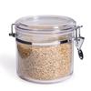 Airtight Stackable Food Storage Containers Set of 4 Round Clear Canisters Kitchen Organization Food Freshness Home Use