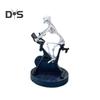 Heimtrainer Animatronic Skelett Figur Halloween Harz Radfahren Fitness Bike Schädel Statue Skulptur Home Office Desktop Dekoration Ornament