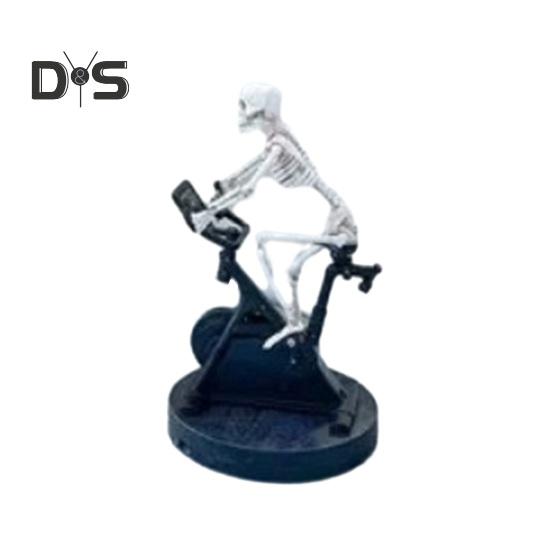 Στατικός Ποδηλατικός Σκελετός Φιγούρα Από Ρητίνη Απόκριες Ποδηλασία Ποδήλατο Γυμναστικής Άγαλμα Κρανίο Γλυπτό Διακόσμηση Στολίδι Επιφάνειας Εργασίας Σπιτιού Γραφείου