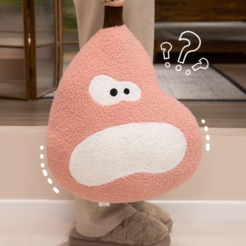 5 Colors Cartoon Pear Fruit Plush Pillow Stuffed Nap Body Support Cushion Sofa Decor Party Children's Birthday Christmas Gift