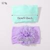 30Pcs Random Baby Soild Color Big Chiffon Flower Headband Children Toddle Wide Turban Elastic Nylon Headwear Hair Accessories
