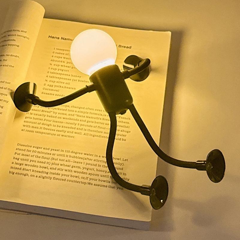 

Изменяемая форма Забавный спортсмен Ночной светильник Кнопка Батарея Настольная лампа Универсальная мини-лампа Креативный орнамент Вакуумная адсорбция чёрный