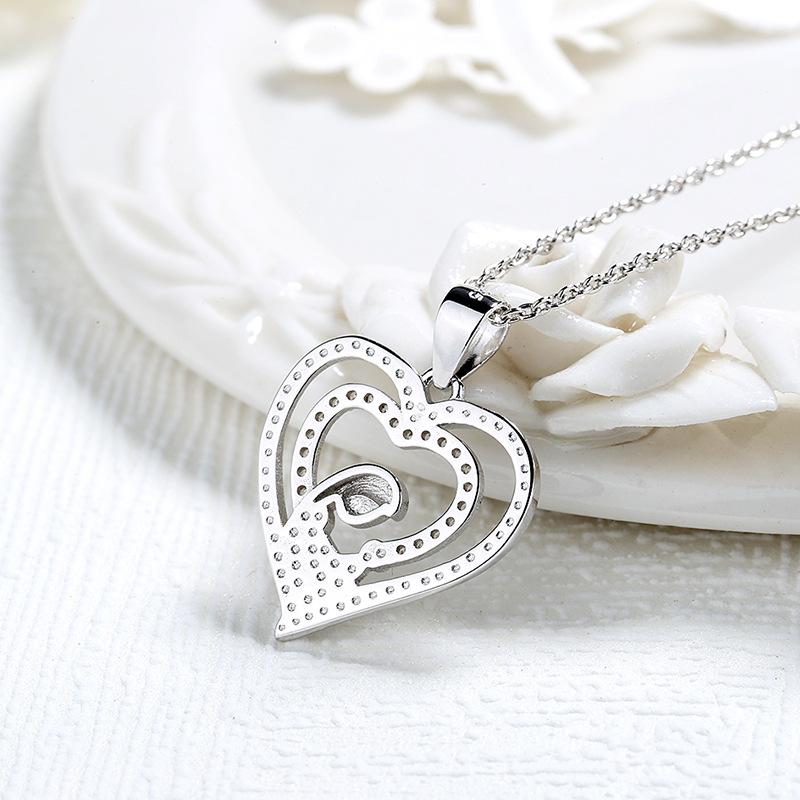925 Sterling Silver Mother and Child Hug Necklace Female Love Pendant Collarbone Chain Versatile Premium Mother's Day Mom Gift