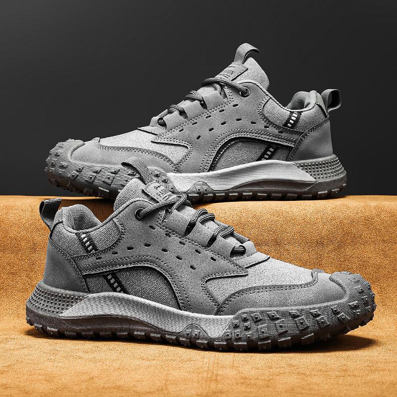 Oulylan Outdoor Anti Slip Wear-Resistant Lightweight Walking Shoes Men's Hiking Shoes Construction Site Sports Shoes