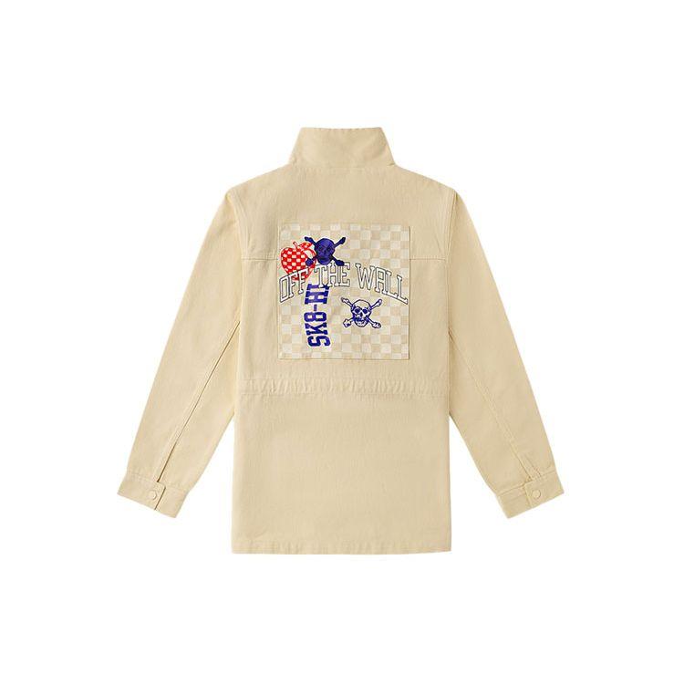 Vans Skull Print Multi-Pocket Work Jacket Men Jacket Off-White VN0A4UTTZ6K