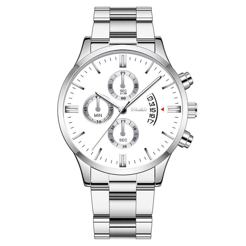 Fashion Mens Quartz Watch With Calendar And 24 Hour Indicator For Business And Casual Use Style A