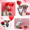 60 Pcs Valentine's Day Dog Bandanas Bulk Heart Pet Bandanas Adjustable Dog Bibs Triangle Scarf Holiday Costume for Small Medium Pet (Heart Pattern)