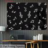 Chalk Drawn Music Notes Backdrop Blackboard Treble Clef Studio Background