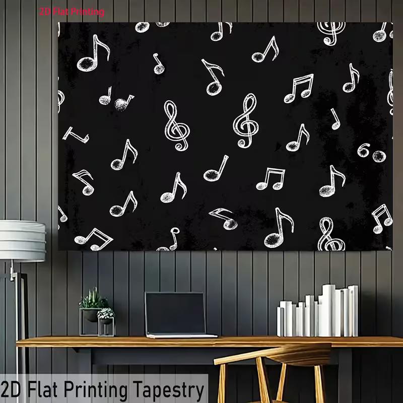 Chalk Drawn Music Notes Backdrop Blackboard Treble Clef Studio Background