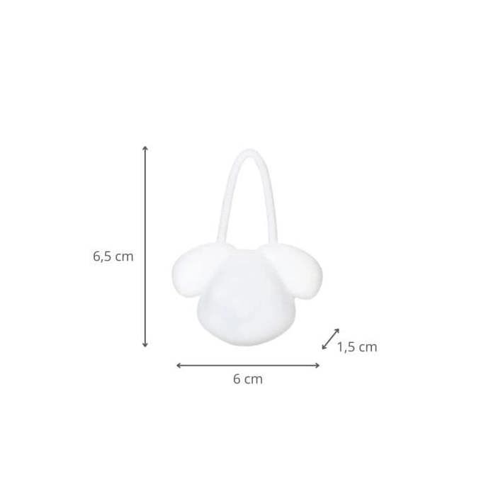 Lumière de collier - ON RANGE TOUT ! - Chien - Silicone blanc - 2 modes d'éclairage - 6,5 cm
