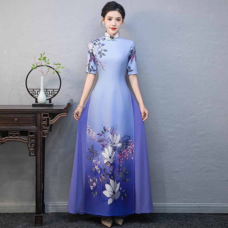 Refined Summer Cheongsam for Young Style Performances