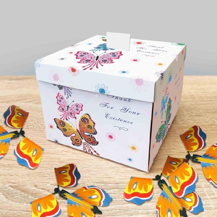 Magical Fluttering Butterflies Gift Box for Birthdays Stylish Colorful Flying Butterfly Explosions Box Decorations
