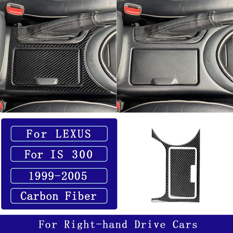 For Lexus IS IS300 1999-2005 Carbon Fiber Central Handbrake Cup Holder Storage Panel Car Accessories Ide Decorative Stickers