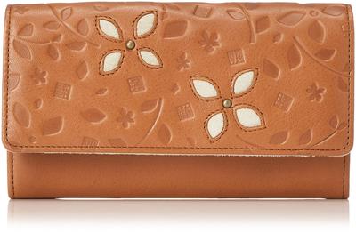 [Nomura Shuhei Honke] Nomura Shuhei "Nino" Long Wallet with Flap, Genuine Leather Coin Purse, Embossed Cowhide Leather, No. 80302 (Camel)