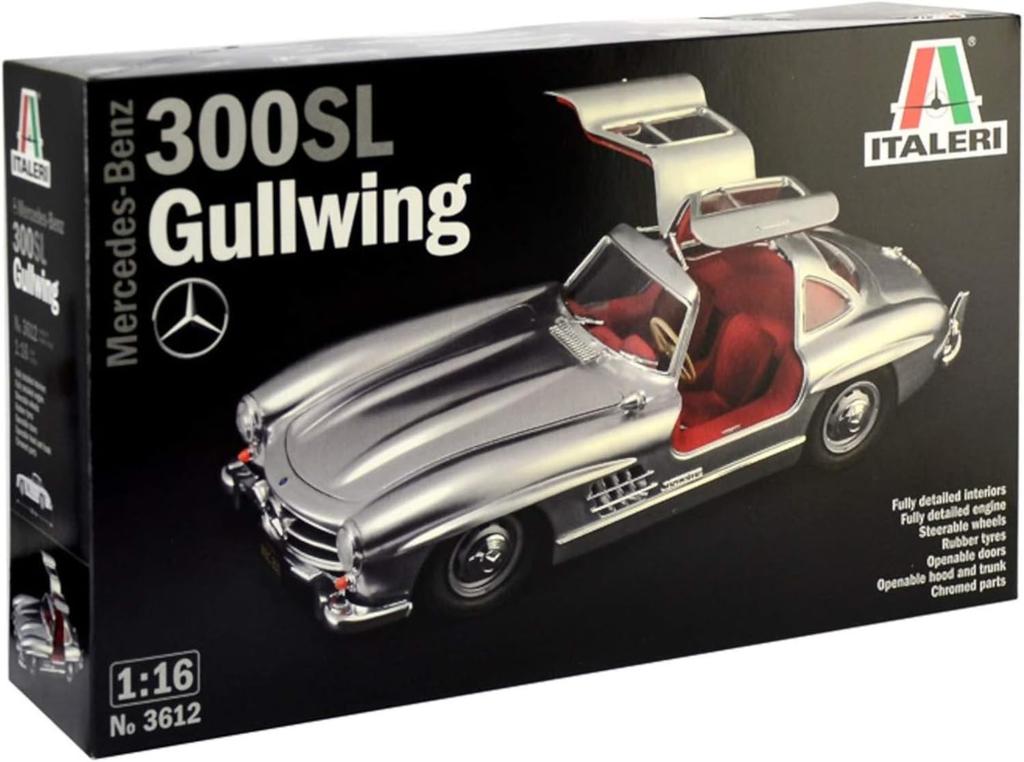 Platz Italeri Scale 300 SL Gullwing Plastic Model Kit IT3612 1/16 Mercedes-Benz (Car)
