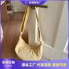 Plaid Canvas Bag Women's Large-capacity New Summer Casual Niche Messenger Bag High-end Dumpling Bag