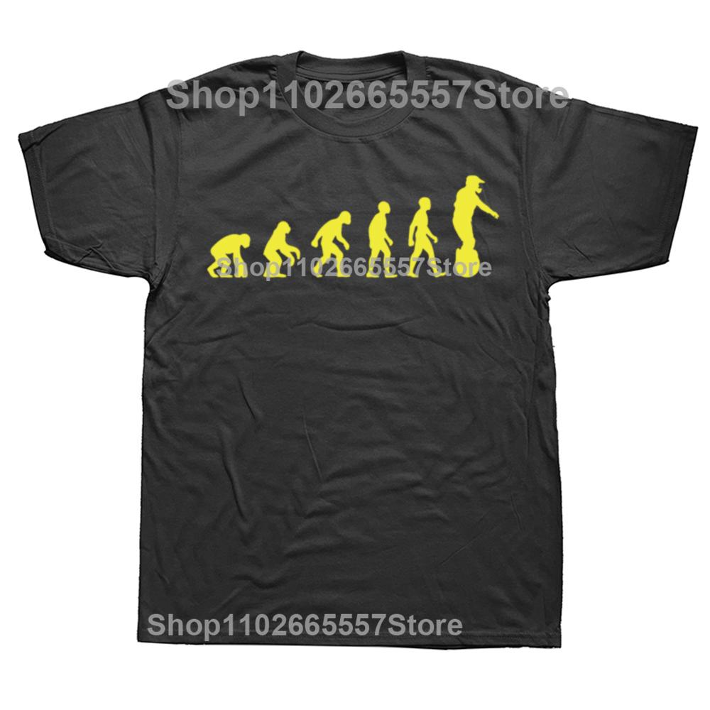 Funny Electric Unicycle Evolution Graphic T Shirts Men Pure Cotton Humor Streetwear Tee Shirt Short Sleeve Unisex Loose Clothing
