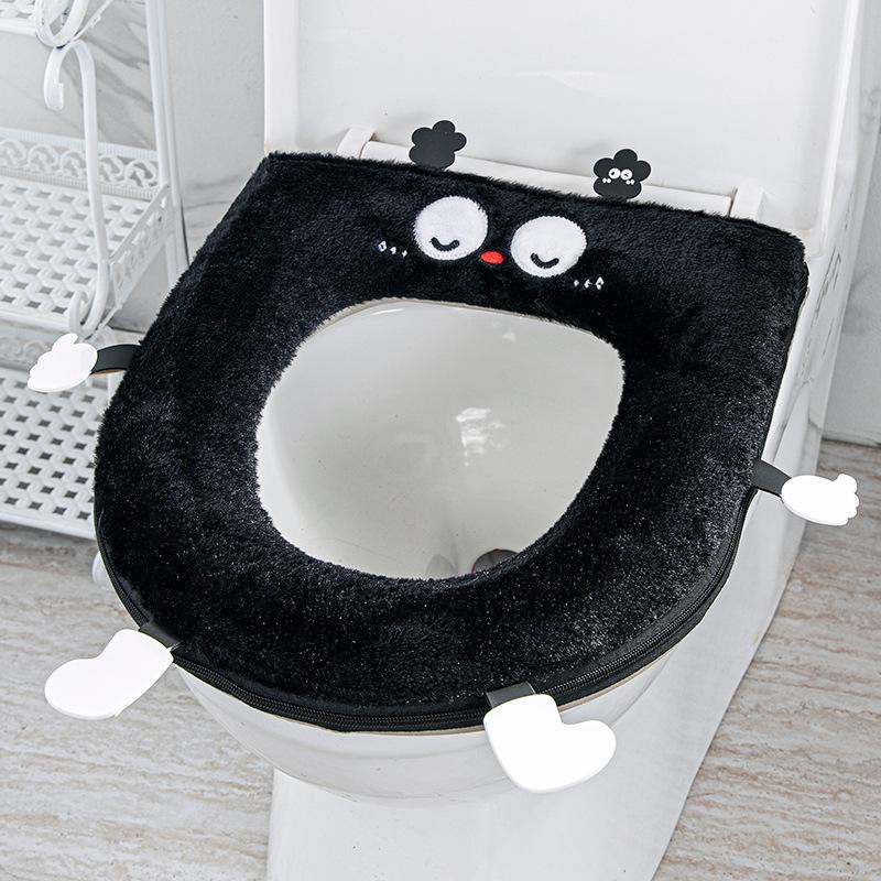 

Four seasons universal toilet toilet seat ring winter high-grade zipper plush