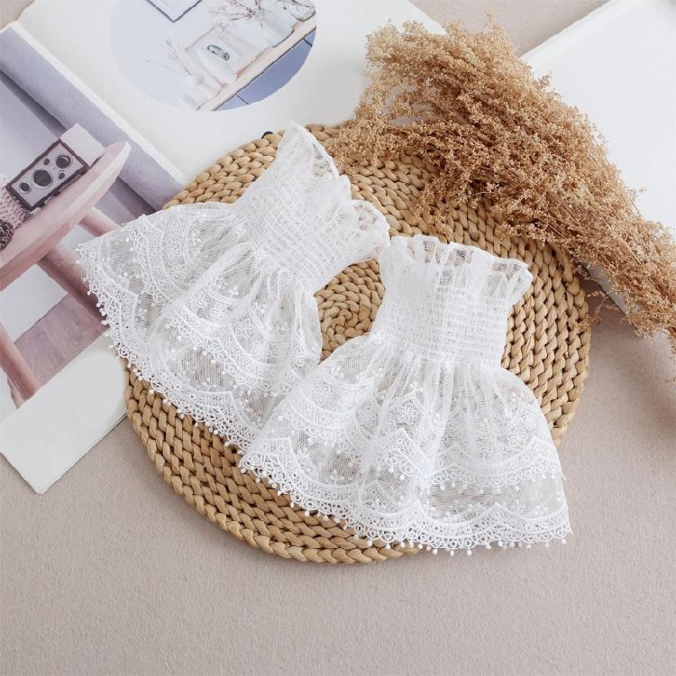 French Lace Arm Sleeves Wrist Cuffs Arm Covers Decorative Sleeves For Office Women Daily and Party Clothing Enhancer
