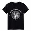 Not All Who Wander Are Lost Compass Cotton T-Shirt for Men&Women,Travel-Inspired