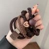 5pcs/set Simple Mixed Style Hair Tie Highly Elastic Durable Versatile Rubber Band Headwear Hair Accessory for Women