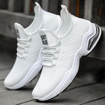 Men Safety Casual Shoes Breathable Mesh Sneakers Comfortable Walking Footwear Male Running Sport Shoes Lace Up Walking Shoe