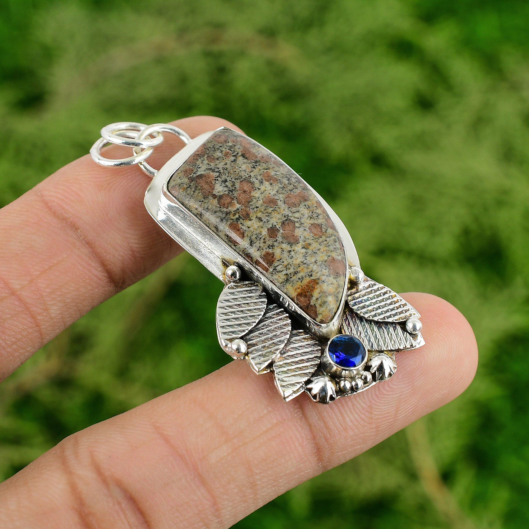 

Eudialyte Stone Tanzanite Quartz Sterling Silver Wife Handmade Pendant Jewelry