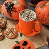 6 Pcs Orange Halloween Felt Pumpkin Coasters Non-Slip Halloween Decoration Cup Mats  Ghost Festival