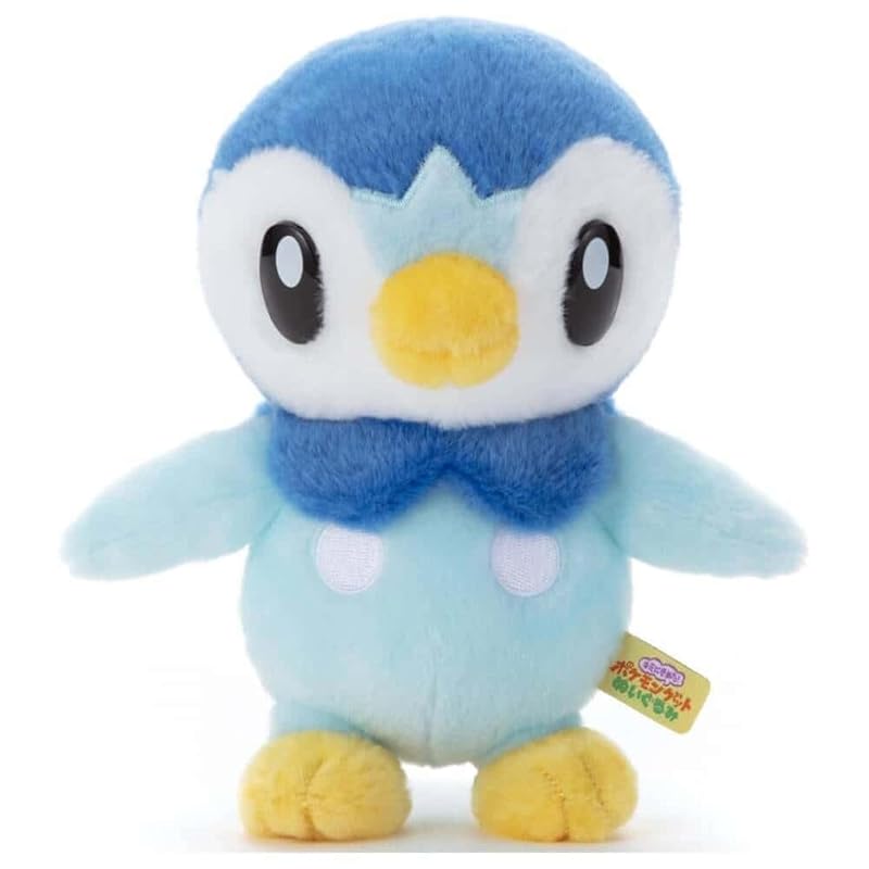 Takara Tomy Arts Pokémon I Choose You! Plush Toy Piplup, Approximately 23cm Tall