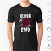 Elder Emo T Shirt 6xl Cotton Cool Tee Elder Emo Emo Goth Elder Skull Pop Punk Emo Band Still Emo Funny Elder Emo Punk Black