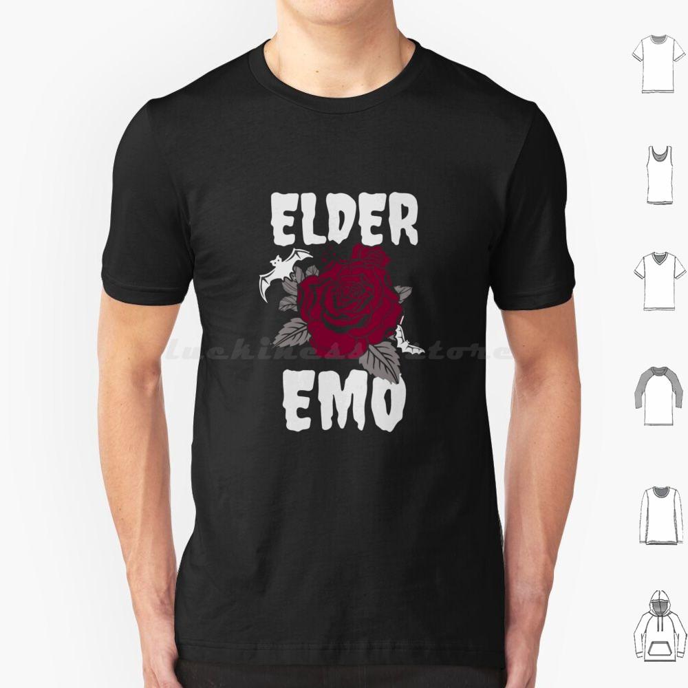 Elder Emo T Shirt 6xl Cotton Cool Tee Elder Emo Emo Goth Elder Skull Pop Punk Emo Band Still Emo Funny Elder Emo Punk Black S