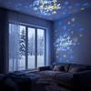 LED Ocean Projector Light 360° Rotating Dynamic Night Light USB Ambient Lamp for Home Date Night Children Birthday Gift