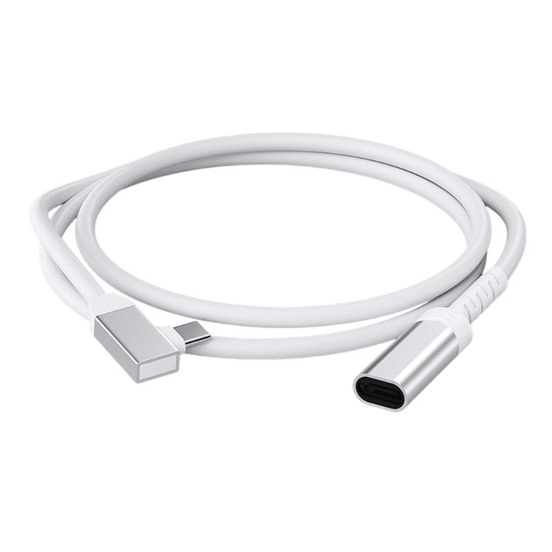 

Гибкий Угловой Тип C Кабель-удлинитель USB C Провод для Быстрой Зарядки Для Солнечных Камер Безопасности Долговечность ПВХ Покрытие белый