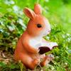 Handicraft Rabbit Reading Book Statue Resin Crafts Garden Animal Statue  Garden Courtyard Decor
