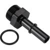 8AN -8 ORB Male to 3/8" SAE Quick Disconnect Connect Male Push On EFI Fuel Fitting Adapter Straight Aluminum Black