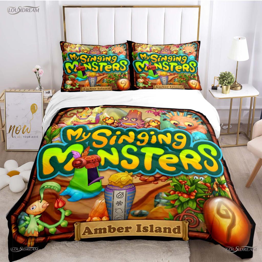 Comforter Funny My Singing Monster All Season Comforter Bedding Sets Soft And S Single/Double/Queen/King
