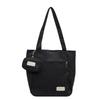 Large Capacity Tote Bag Women Commuter Handbag Solid Color Shoulder Bag