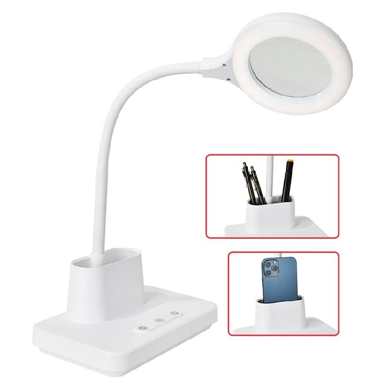 USB Charging 5 Times Zoom Magnifying Tool With Selectable Light Tone For Detailed Work Crafts Reading Elderly Artisans