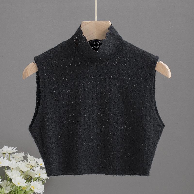 

Элегантный воротник-стойка с бусинами, имитация воротника, женская рубашка, белые ложные воротники, женский хлопковый съемный воротник, галстук-кол, украшение, полурубашка