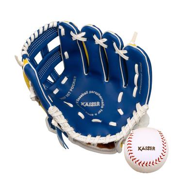 KAISER Kinder Baseballhandschuh mit Ball für Synthetik für Infield und Outfield Freizeitspiel (KW-345) Kleinkinder, 8 Zoll, Leder, Weich, Rechtshändig, Verwendung,