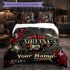 Nirvana Customized Name Text Bedding Set, 1 Duvet Cover & 2 Pillowcases Personalized Bedroom Gift