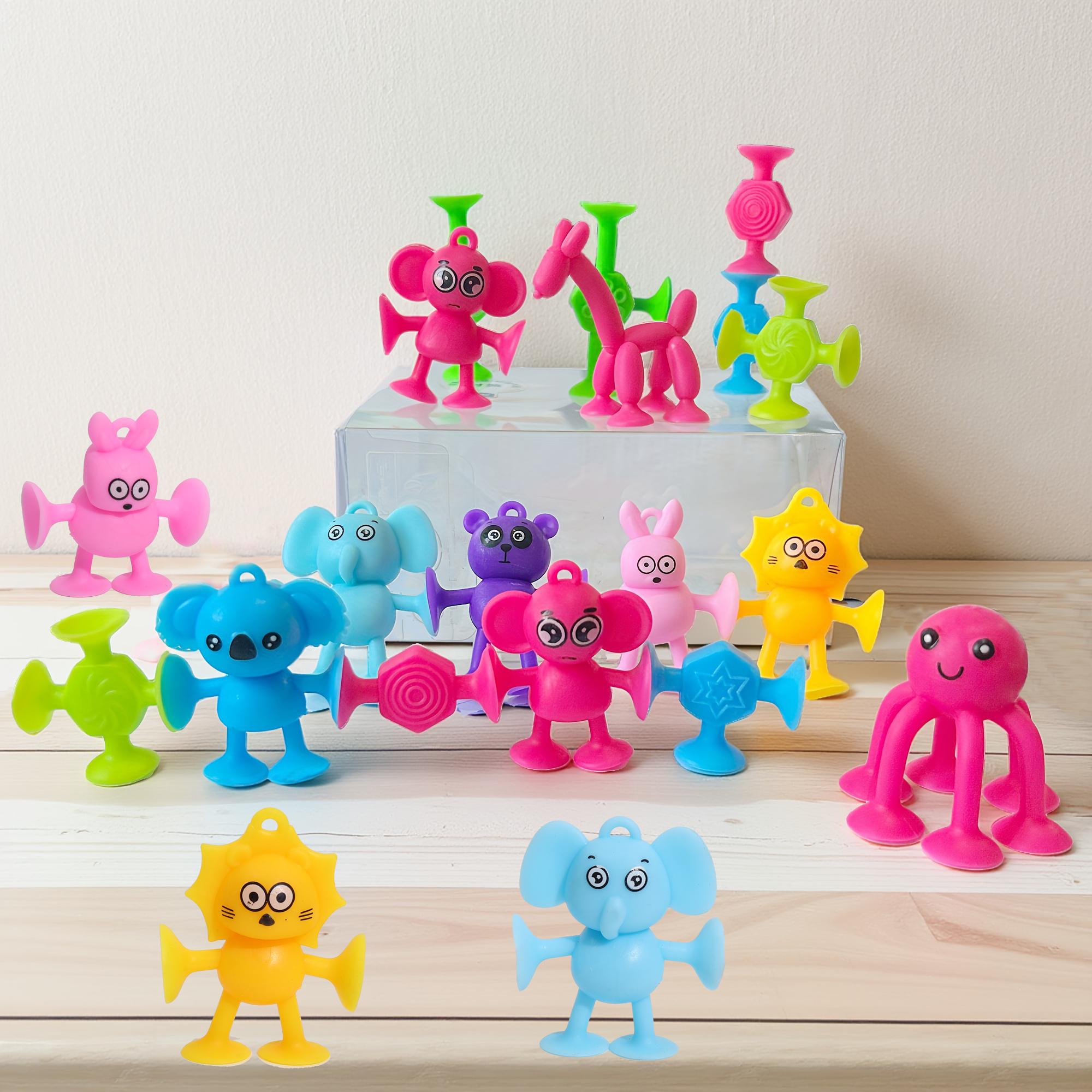 Giocattolo con Ventosa Animali, Ventosa Multicolore Texturizzata, Giocattoli Interattivi Per Scuola Materna, Regalo Per Bambini Dai 3 Anni in Su