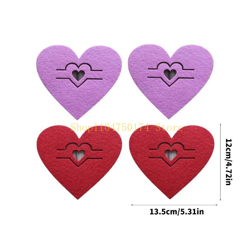 4Piece Portable Heart Silverware Holders For Valentine's Gatherings top sale