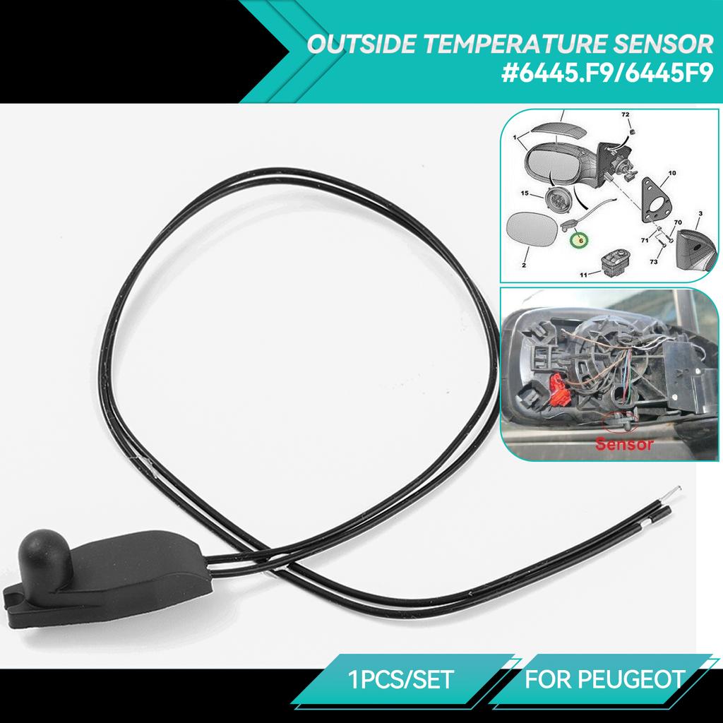 Car Outside Outdoor Transit Air Temperature Sensor 6445F9 Fit for PEUGEOT 206 207 208 306 307 407 Citroen C3 C4 C5 C6 C8 6445.F9 Coolant Temperature