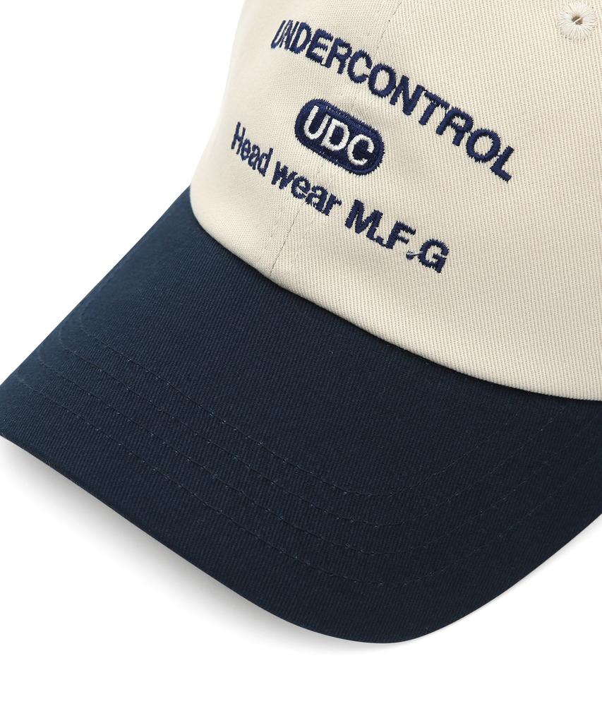 Eondeokeonteulol All-Season Cotton Color Block Logo Soft Top Ball Cap Unisex Baseball Cap College Crew / Authentic B B / Navy