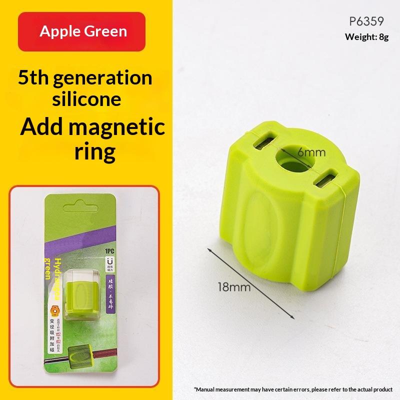 Magnetic Screw Ring Anti-Slip Silicone Fast-Acting Magnetizer/Demagnetizer Tool For Hex Screwdriver And Power Bits