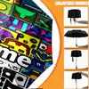 Custom Name Personalized Geometry Dash Print Umbrella, Auto Open Close, 8‑Rib Sturdy Frame, Commute Camping Hiking Use, Birthday Gift