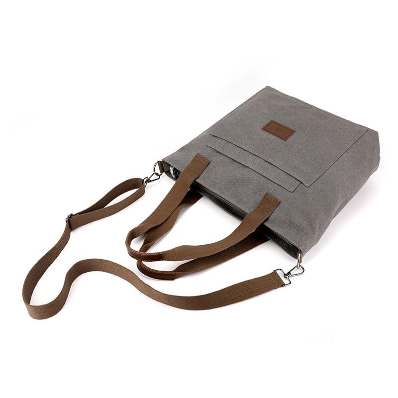 Shoulder Bag Tote Bag Women Solid Color Canvas Bag