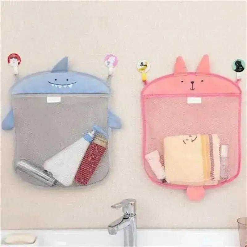 Aufbewahrungstasche für Badezimmerzubehör Cartoon Wandbehang Küchenaufbewahrungstaschen Gestricktes Netz Baby-Spielzeug Shampoo-Organizer Zubehör